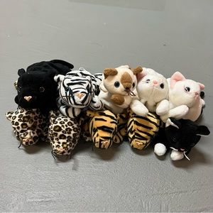 TY Beanie Babies - Lot of 10 - Cats